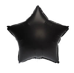 Фольгована кулька Flexmetal зірка 4" черный43см