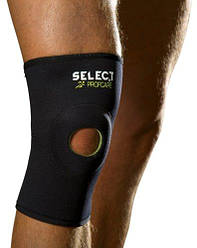 Наколінник з отвором SELECT 6201 Open patella knee support (010) чорний, L