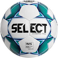 М'яч футбольний SELECT Campo Pro IMS (015) білий/зелен, 5