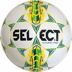 М'яч футбольний SELECT Campo Pro IMS (320) біл/жовт, 3