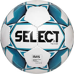 М'яч футбольний SELECT Team (IMS) (014) білий/блакитний, 5