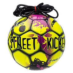М'яч футбольний SELECT Street Kicker (014) жовтий/чорний, розмір 4