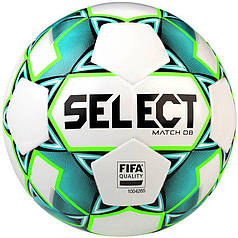 М'яч футбольний SELECT Match DB (FIFA Basic) (884) білий/зелений, 5