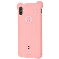 Apple iPhone X/XS Чохол-накладка Baseus Bear Silicone Pink