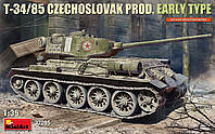 Т-34/85 чехословацкого производства (ранних выпусков). Сборная модель танка в масштабе 1/35. MINIART 37085