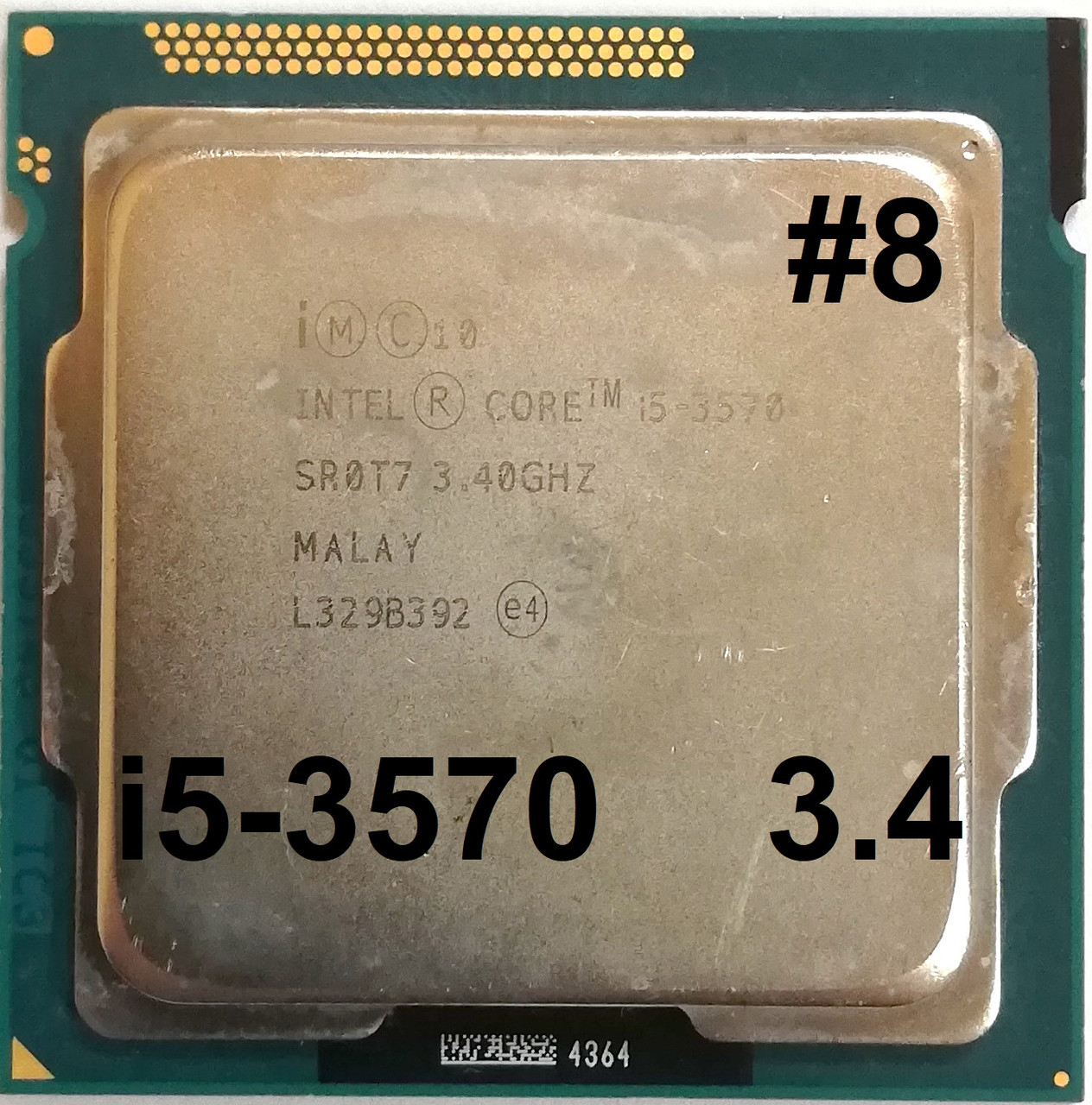 Процессор ЛОТ#8 Intel Core i5-3570 N0 SR0T7 3.4GHz 6M Cache Socket 1155 Б/У