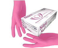 SFM Перчатки нитриловые текстурированные 3.4 г, 10 шт - Розовые, размер S поштучно