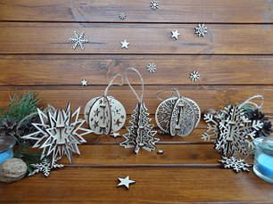 Об'ємні новорічні іграшки 3D