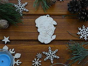 Дерев'яна новорічна іграшка Бичок з Ялинкою