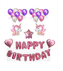 Набір повітряних кульок на День Народження Happy Birthday 1009