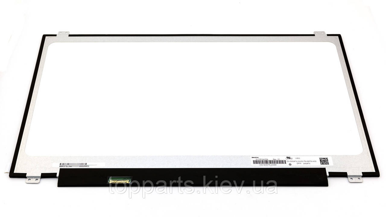 17.3" HD+ 1600x900, CMI N173FGA-E34, LED, 30-pin (eDP, роз'єм знизу зліва), матова, slim