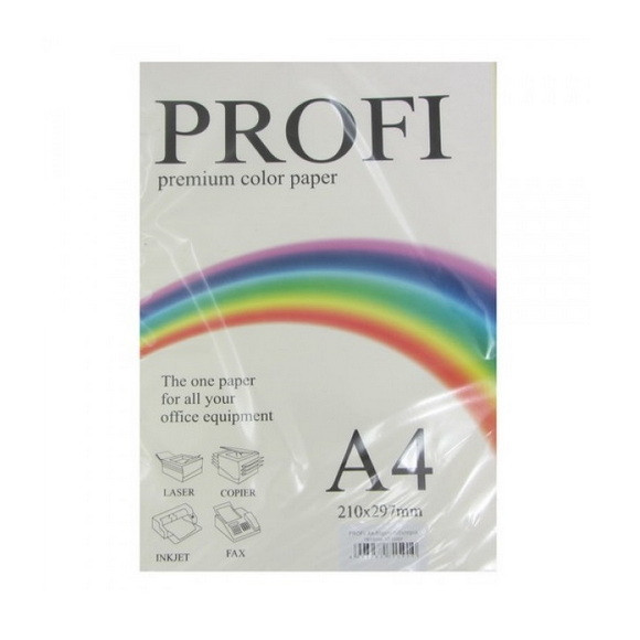 Папір для друку кольорова "Profi", набір 10 кольорів по 10 аркушів, формат А4, Щільність 80г / м².