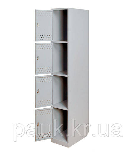 Локер на четыре ячейки «Ристел 4», металлический шкаф для хранения ...