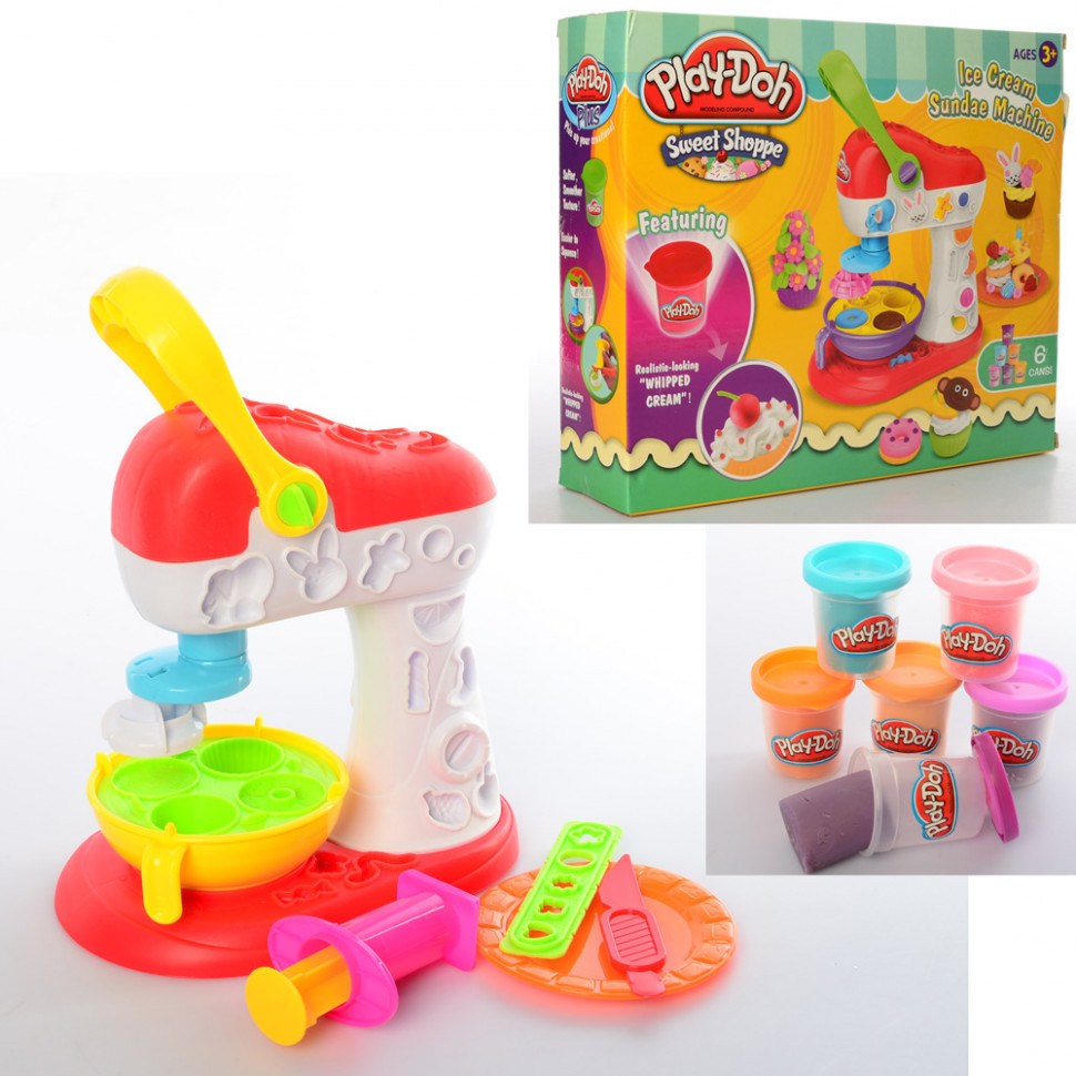 Дитячий набір пластилін апарат-прес з інструментами Play Doh МK 3884