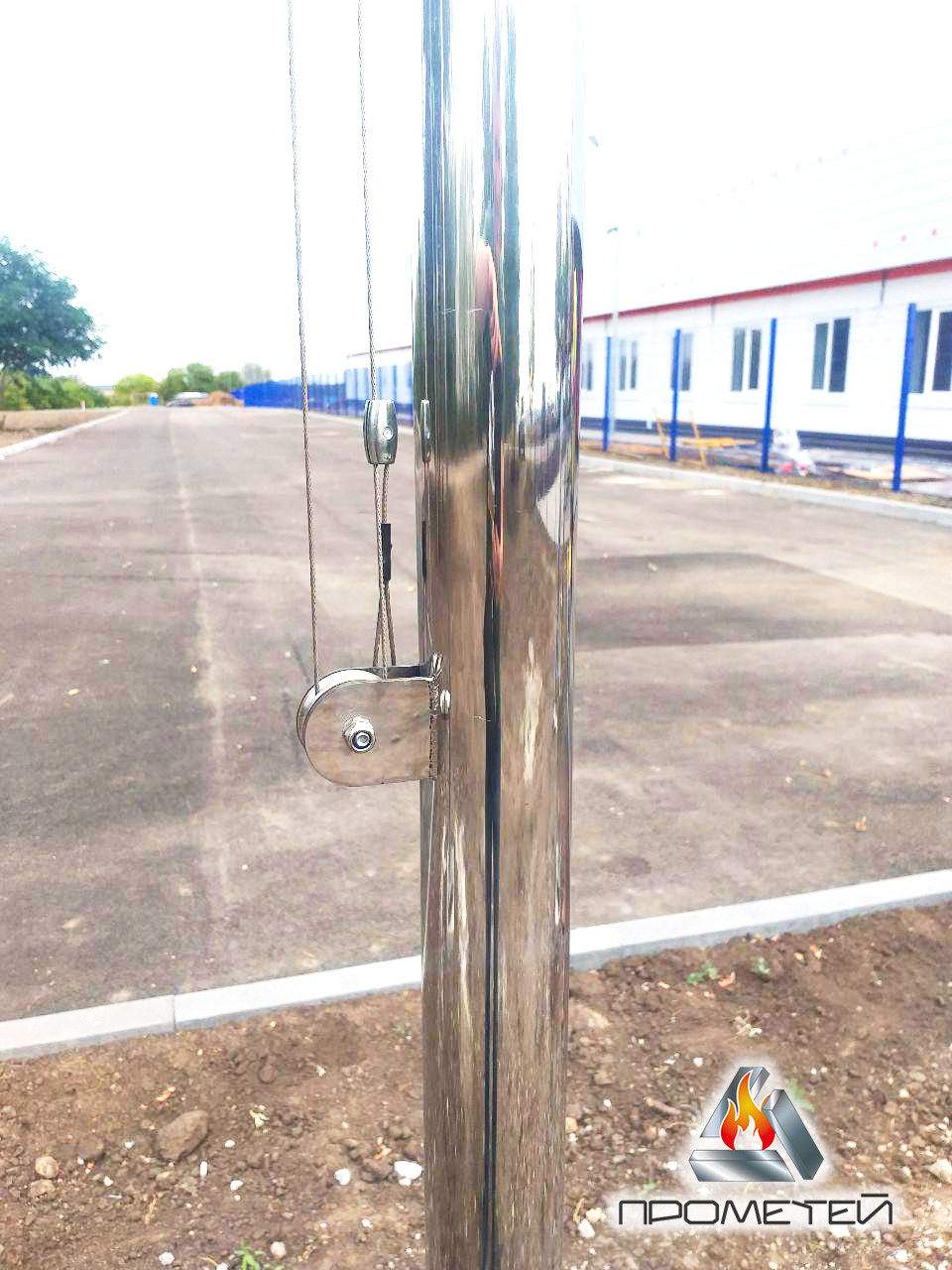 Флагштоки зовнішні з нержавіючої сталі для консульства або посольства