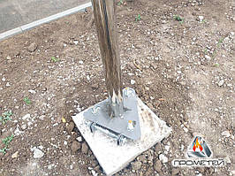 Флагштоки зовнішні з нержавіючої сталі для корпоративних прапорів