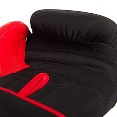 Боксерські рукавички UFC KOMBAT ULTIMATE PU на липучці чорно-червоні, 12 унцій (L), фото 2