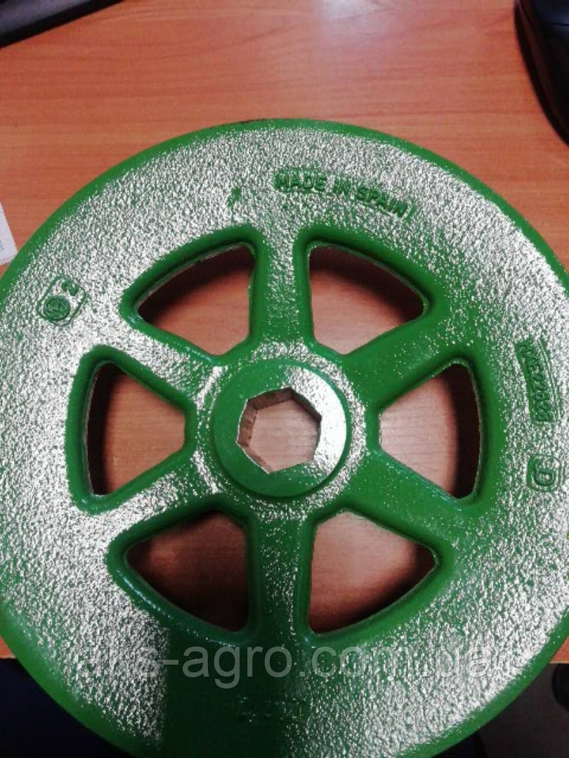 HXE22628 Шків приводу шнека жатки D=279 мм, HXE11068 H221001 JD630/635 Оригінал