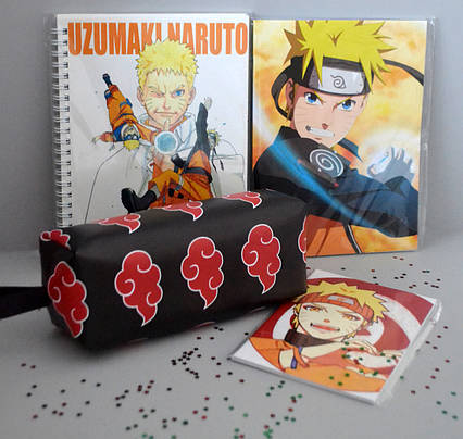 Набір "Наруто / Naruto": Скетчбук, зошит, блокнот і пенал