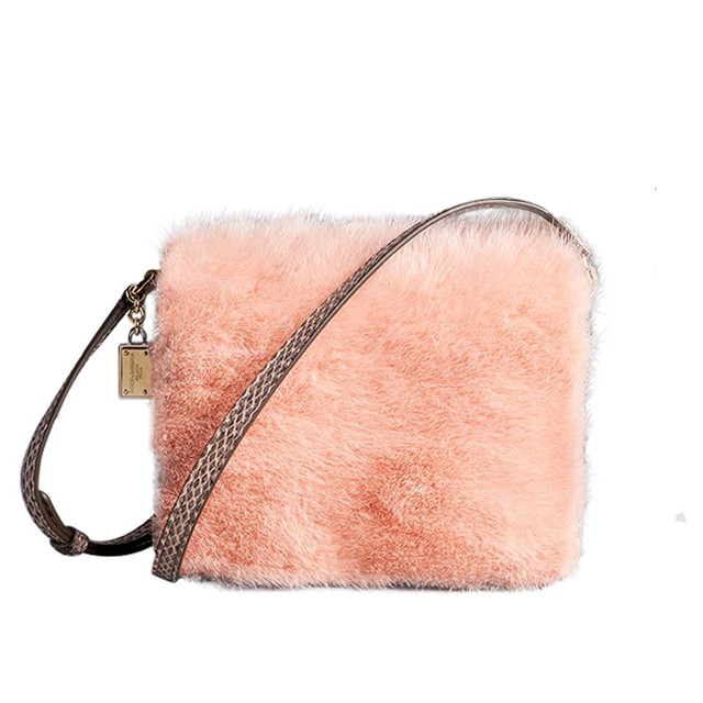 pink fur bag Dolce & Gabbana