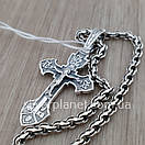 Комплект! срібний ланцюжок і красивий хрестик з жорстким вушком. Чорніння хрест на ланцюжку срібло, фото 8