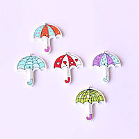 Ґудзик декоративний "Зонки" дерев'яний 3,5*3 см 5 шт. набір