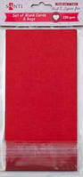 Набор красных заготовок для открыток, 10см*20см, 230г/м2, 5шт. 952296