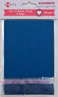 Набір темно-синіх заготовок для листівок, 10см*15см, 230г/м2, 5шт. 952268