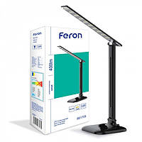 Настільна світлодіодна лампа Feron DE1725 9W Чорна 4000K