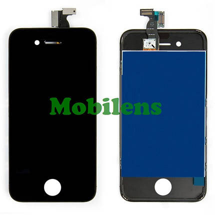 Apple iPhone 4, 4G, A1332 Дисплей + тачскрин (модуль) чорний LowQuality, фото 1