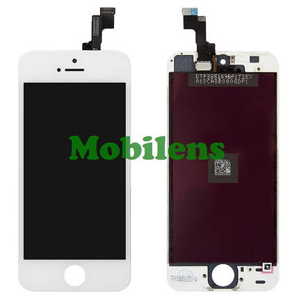 Apple iPhone 5S, A1453, A1457, A1530, A1533, iPhone SE A1662, A1723 Дисплей+тачскрин(модуль) белый LowQuality, фото 1