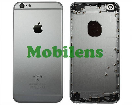 Apple iPhone 6S Plus, A1634, A1687 Задня кришка (корпус) темно-сіра (space-grey), фото 1