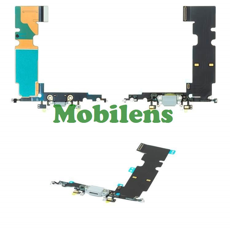 Apple iPhone 8 Plus Шлейф із роз'ємом заряджання та мікрофоном білий