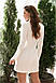 Коротке плаття-піджак, молочно-біле, фото 2
