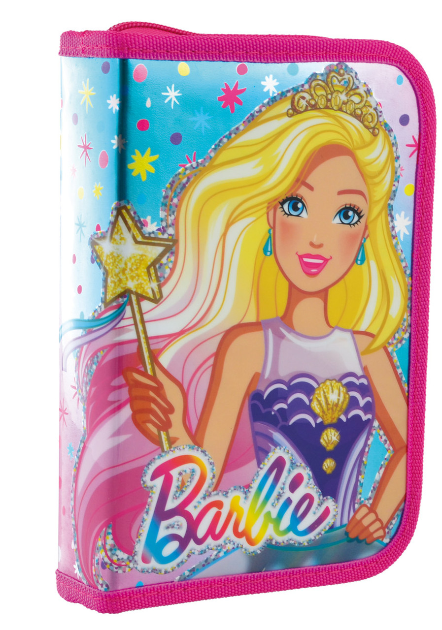 Пенал твердий одинарний з двома клапанами HP-04 "Barbie"
