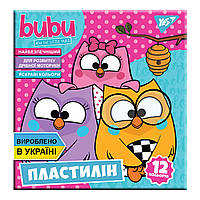 Пластилін YES "Бубу", 12кол, 240г, Україна