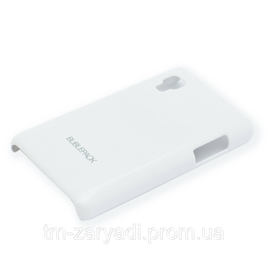 Чохол-накладка для LG Optimus L4, е440, e445, пластиковий, Buble Pack, Білий /case/кейс /лш