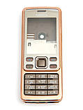 Корпус для Nokia 6300 з Російською клавіатурою, Louis Vuitton, Бронза /панель/кришка/накладка /нокіа, фото 2