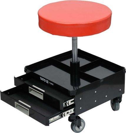 Табурет на колесах для майстерні з ящиками YATO YT-08795 (Польща), фото 1