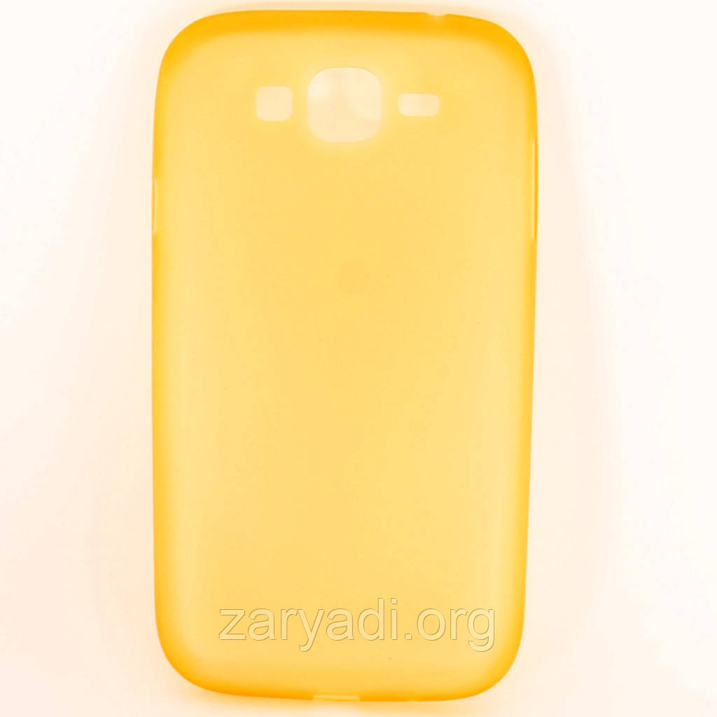 Чохол-накладка для Samsung Galaxy Grand Duos I9082, пластиковий ультратонкий, Помаранчевий /case/кейс /самсунг галаксі