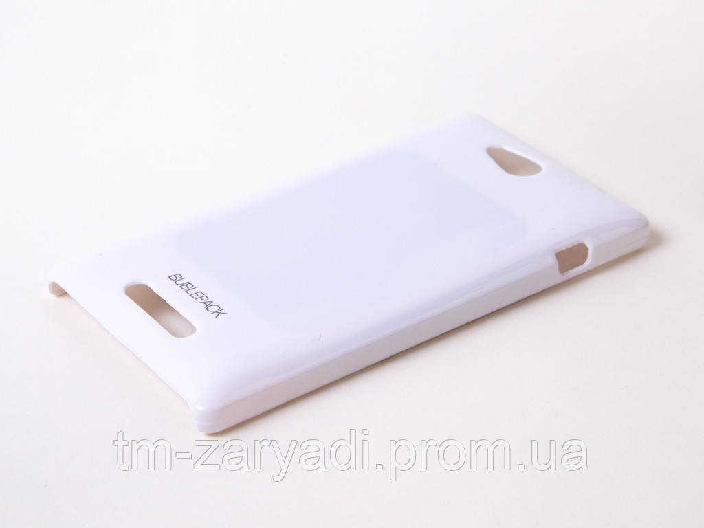 Чохол-накладка для Sony Xperia C C2305, S39h, пластиковий, Buble Pack, Білий /case/кейс /соні