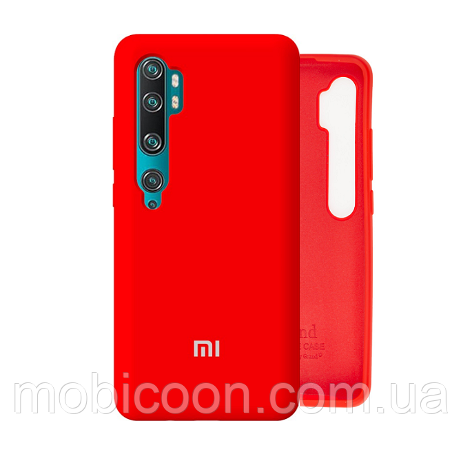 Чехол Silicone Case Full для Xiaomi Mi Note 10 Red