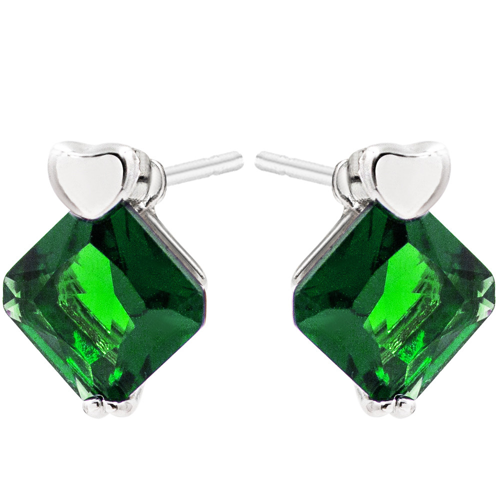 Сережки-гвоздики Xuping "Ромб" родиум 324512(2)