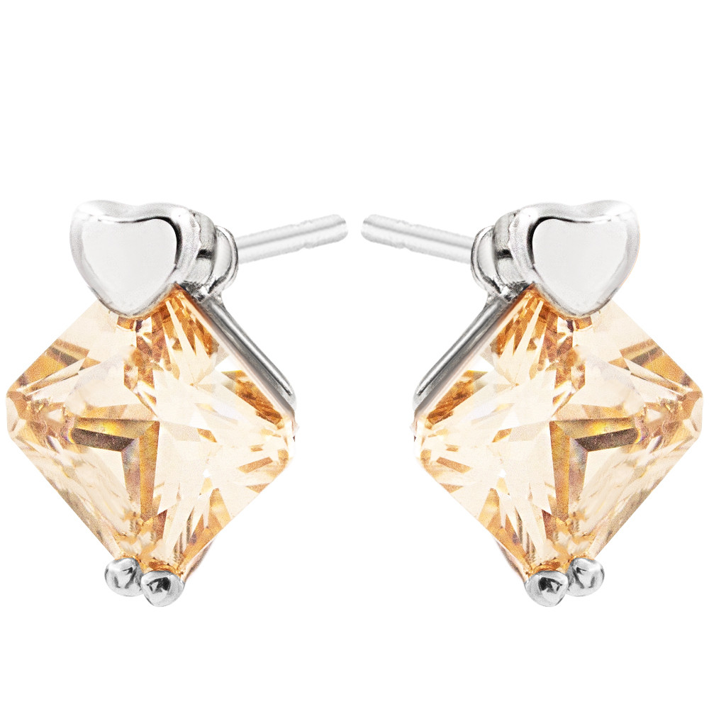 Сережки-гвоздики Xuping "Ромб" родиум 324512(7)