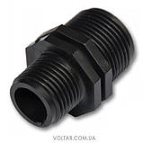 Ніпель різьбовий 1"х3/4", НР-НР, редукційний, пластиковий, PP, фото 3