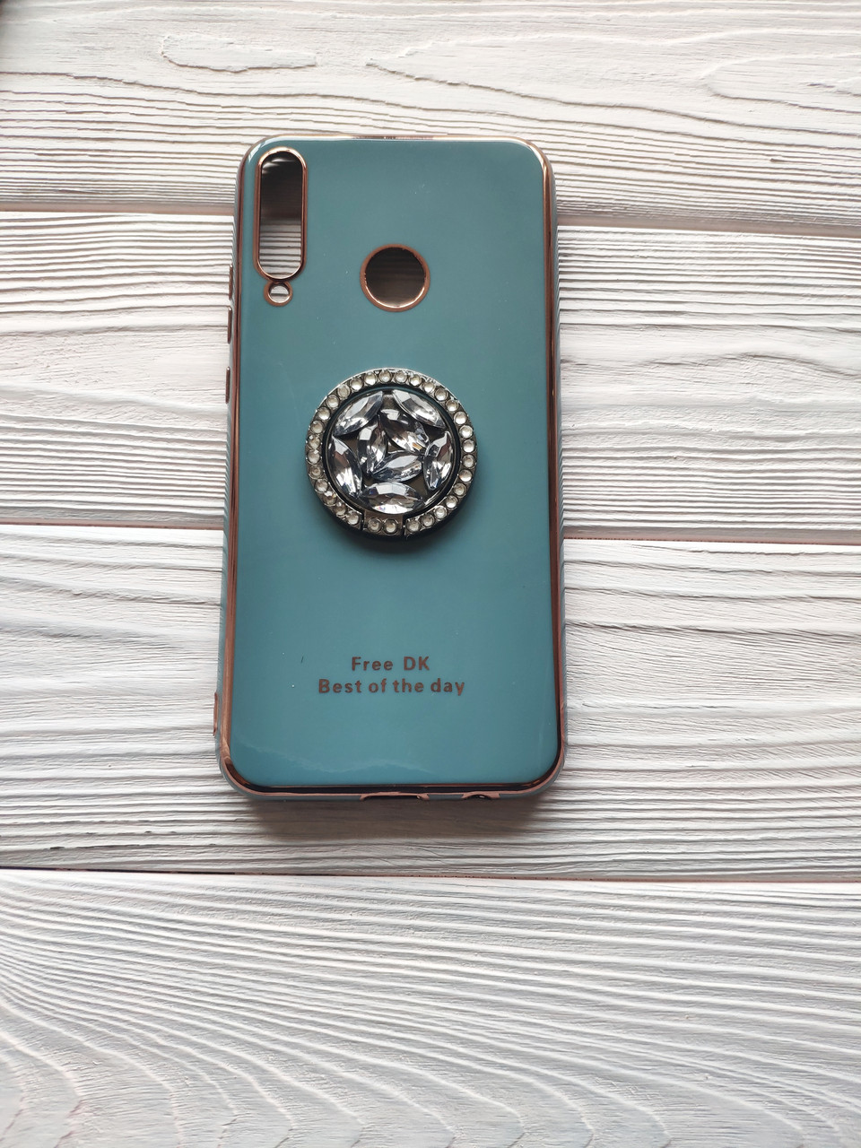 Чохол Ring Stones для Huawei P40 Lite E силіконовий бампер сіро-блакитний