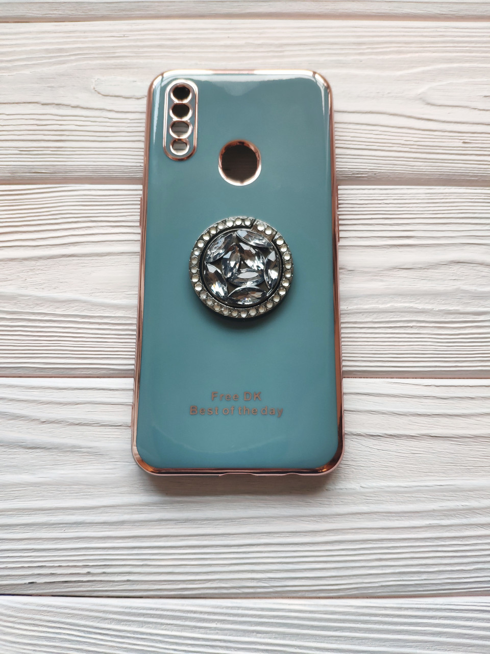 Чохол Ring Stones для Oppo A31 2020 силіконовий бампер (сіро-блакитний)