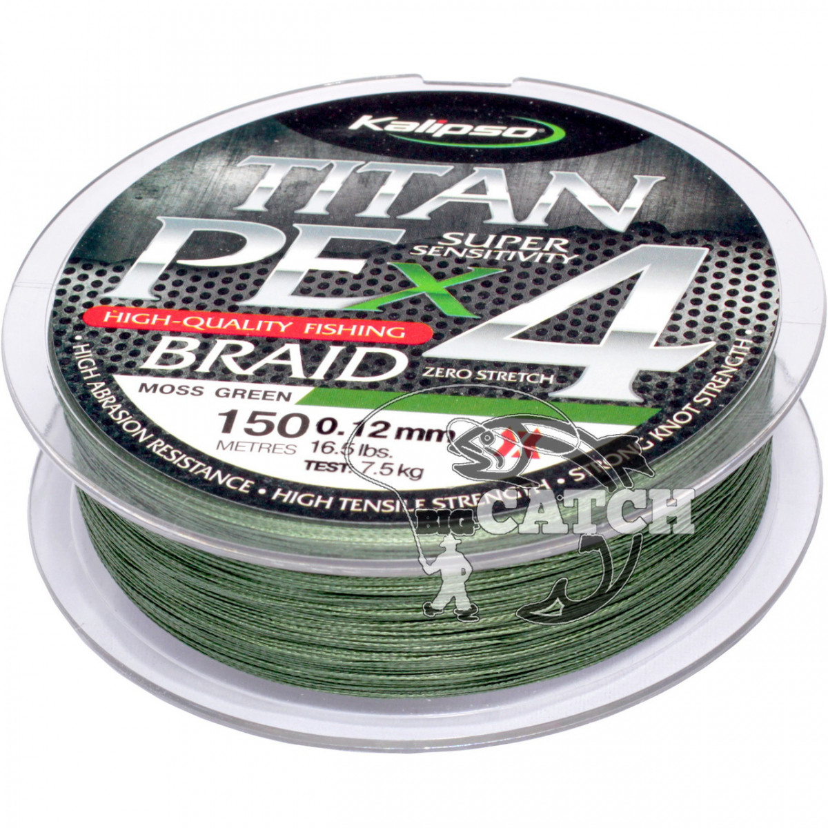 Шнур плетений Kalipso Titan PE X4 MG 100 м, Зелений