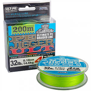 Плетінка Diwa Ultimate PE Jigger Braided Line 200м, Світло-Зелений 0.12
