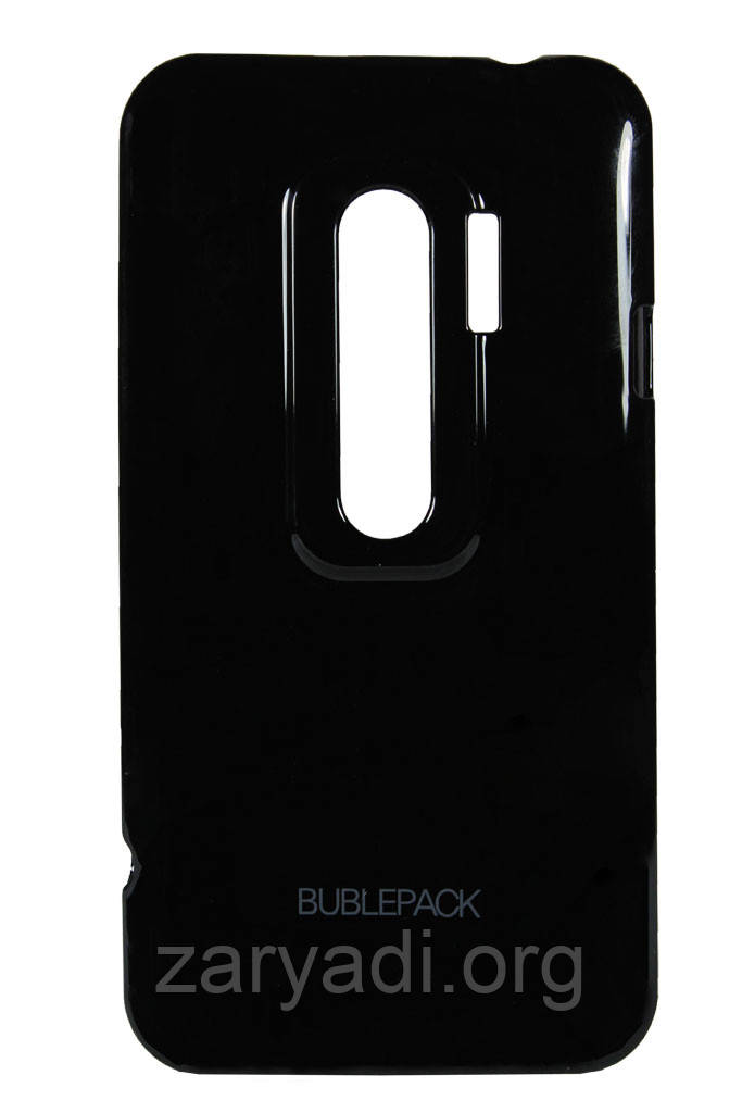 Чохол-накладка для HTC EVO 3D, G17, пластиковий, Buble Pack, Чорний /case/кейс /штс